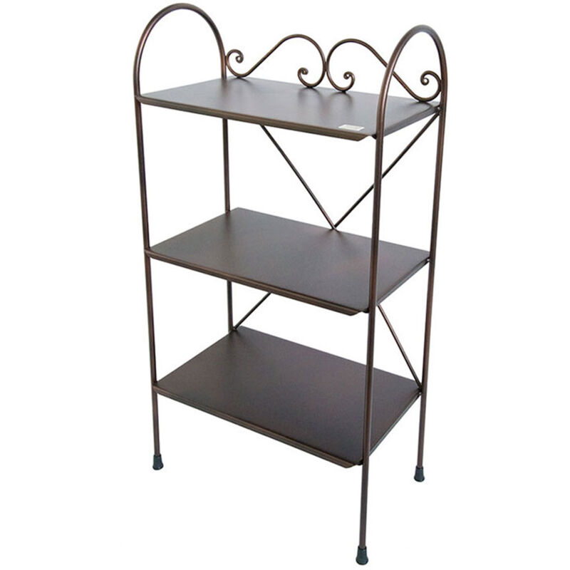 foto del prodotto scaffali scaffale 3 ripiani cm. 43x27x81h linea nuvola ruggine in ferro battuto