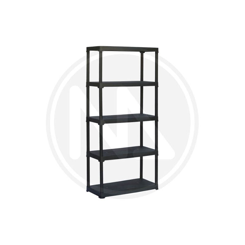 foto del prodotto scaffali scaffale kit in polipropilene 5 ripiani 90x40x170h cm grigio scuro