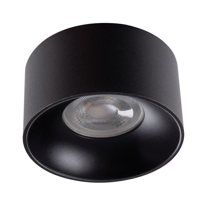 foto del prodotto scaffone a cassa gu10 alum aluminio nero 85mm kanlux mini riti