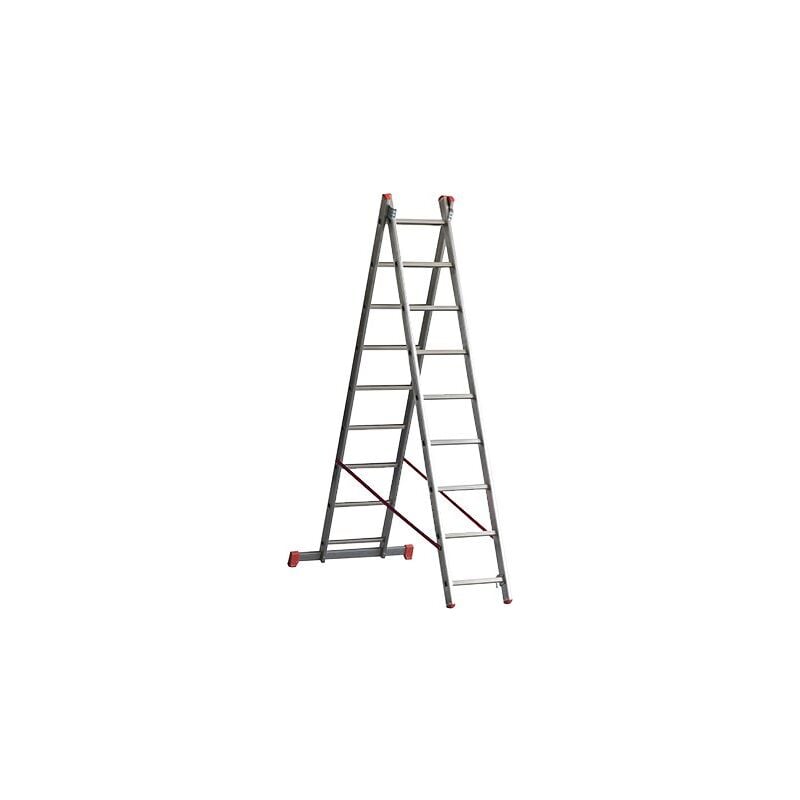 foto del prodotto scala a due elementi or2 11 11 gradini h. 5,40 mt montante 84x25 mm