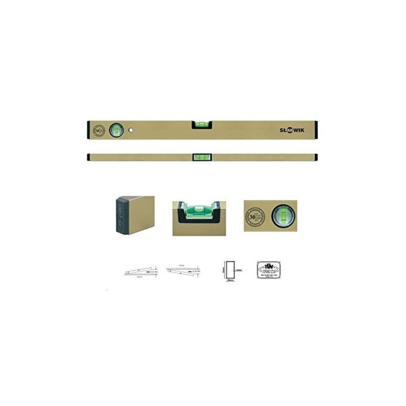 foto del prodotto scala acqua de alluminio anodizzato lunghezza 80 cm tolleranza di misura de 0,5 mm m pa 11 z bolla di alluminio bolla di alluminio