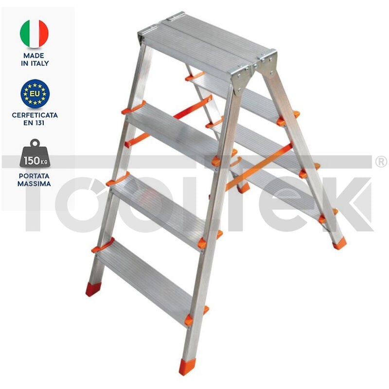 foto del prodotto scala alluminio 4 gradini doppia salita casalinga