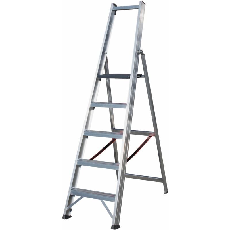 foto del prodotto scala alluminio 5 gradini professionale a cavalletto frigerio sca 6026 05
