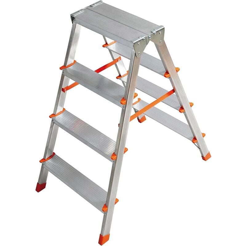 foto del prodotto scala alluminio doppia salita 4 gradini