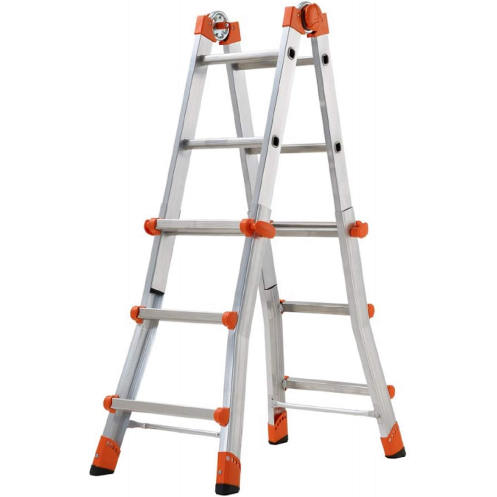foto del prodotto scala alluminio telescopica multifunzione gradini 3 3 peppina 150kg mini gierre al010
