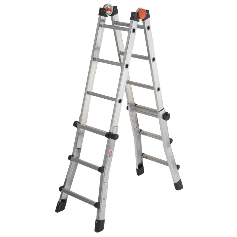 foto del prodotto scala alluminio telescopica multifunzione gradini 3 4 peppina 150kg alu150dlgs gierre