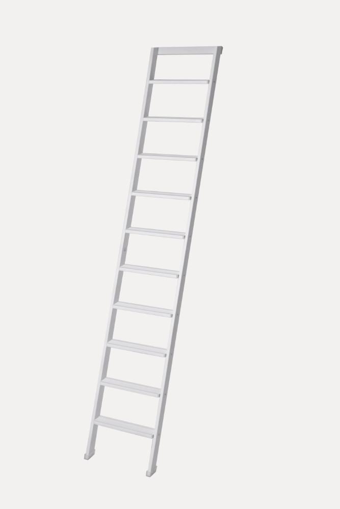 foto del prodotto scala appoggio in legno 10 gradini h250 cm laccato bianco