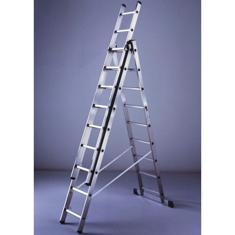 foto del prodotto scala combinata in alluminio a 3 elementi 9 gradini 254 592 cm. - salone