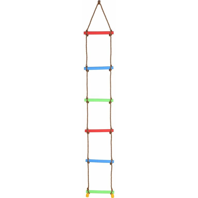 foto del prodotto scala da arrampicata 5 pioli per bambini lunghezza 2 metri colori assortiti da esterno giardini e spazi aperti