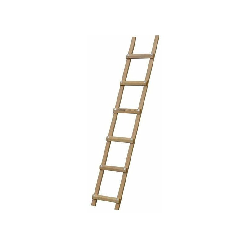 foto del prodotto scala da tetto in legno 7 pioli lunghezza 2.50m b3125033