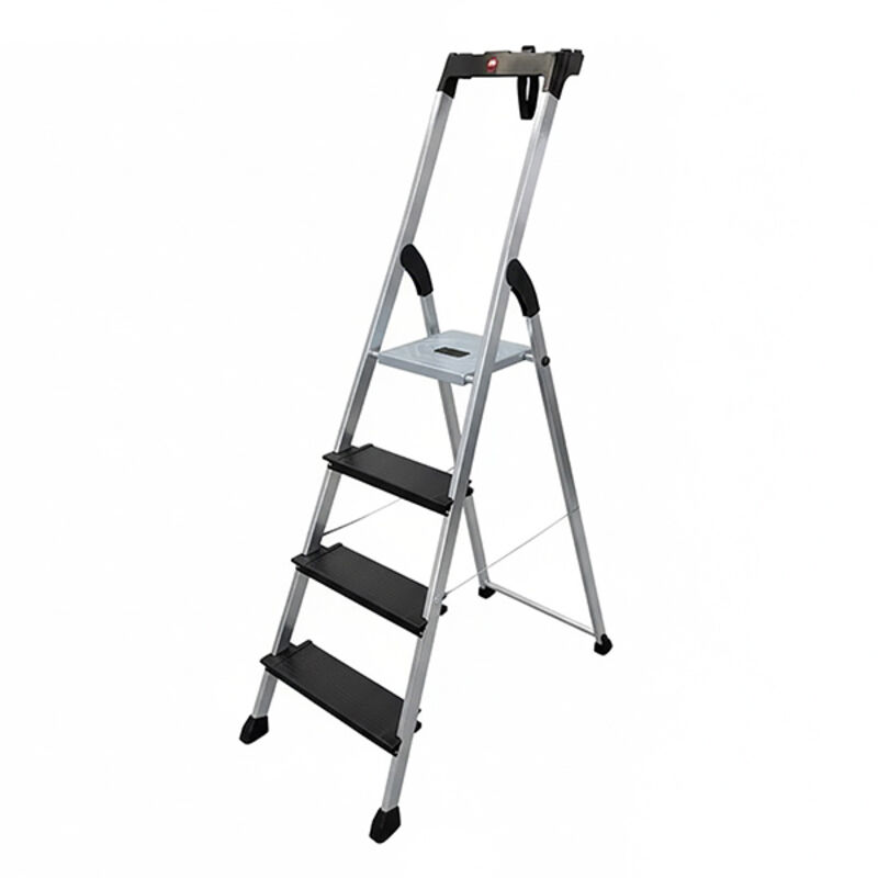 foto del prodotto scala in alluminio 4xl nero portabicchiere a 4 gradini