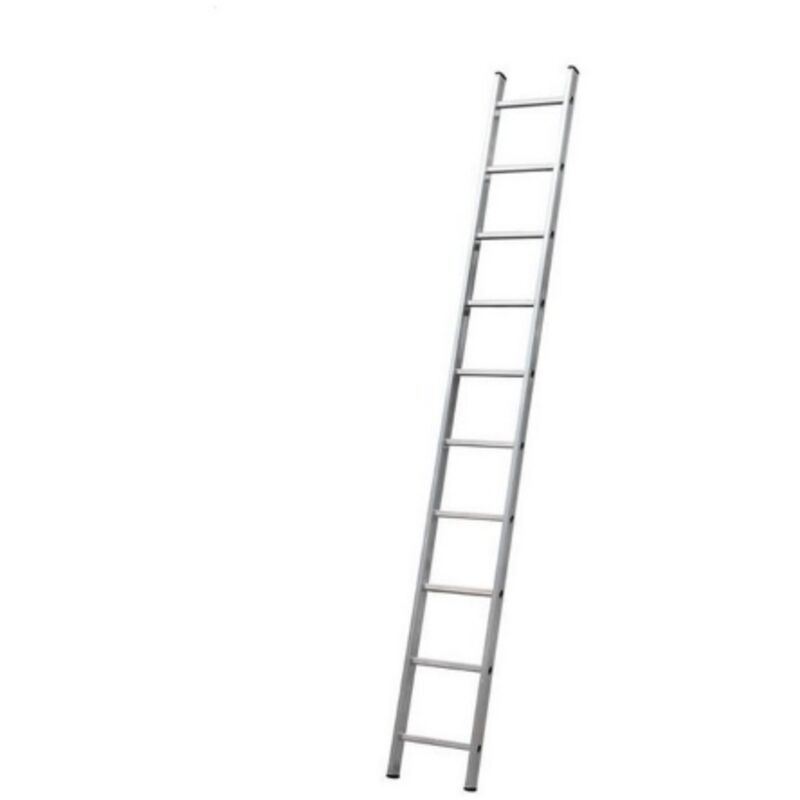 foto del prodotto scala in alluminio ad un elemento 10 gradini h 283 cm pioli a sezione quadrata e piede inferiore montante