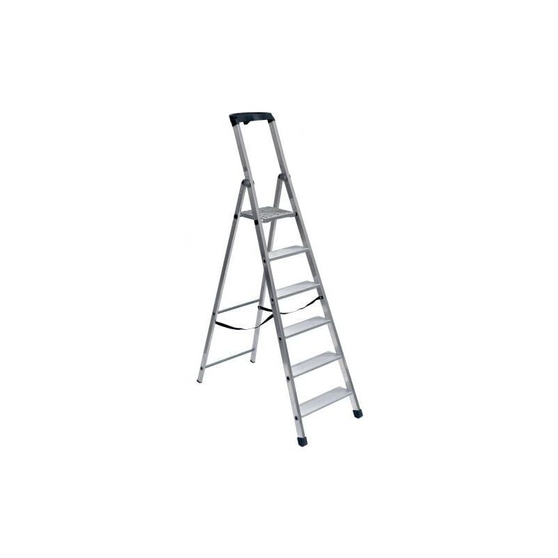 foto del prodotto scala in alluminio euroscala piu' su en131 - 6 gradini cm.53x11,8x212h 136h pedana kg.7