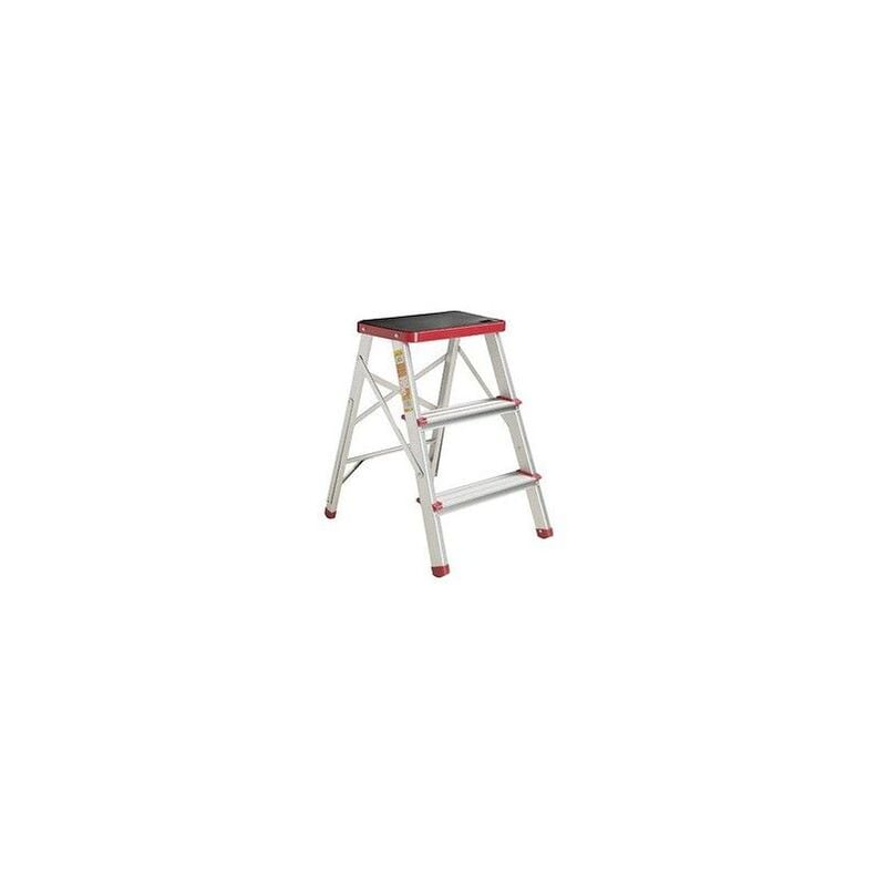 foto del prodotto scala in alluminio oryx 3 gradini per uso domestico