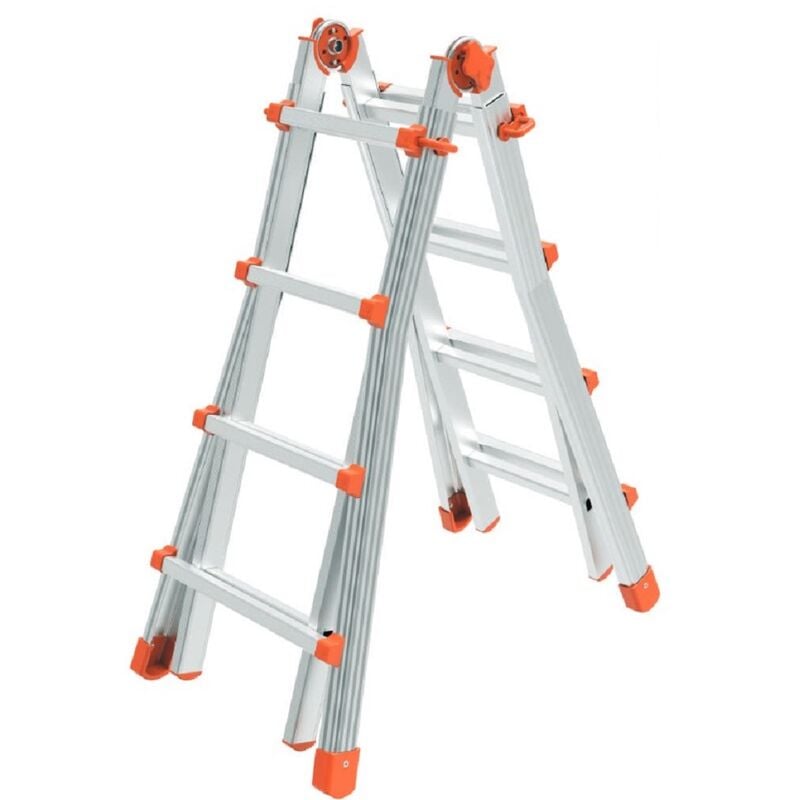 foto del prodotto scala in alluminio telescopica multiuso queen gr.4 4 mt.4,10 salone
