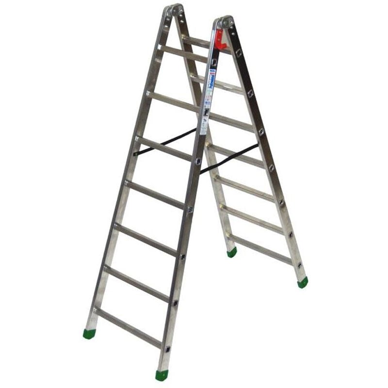 foto del prodotto scala in allumninio doppia salita professional 1 7 gradini facal