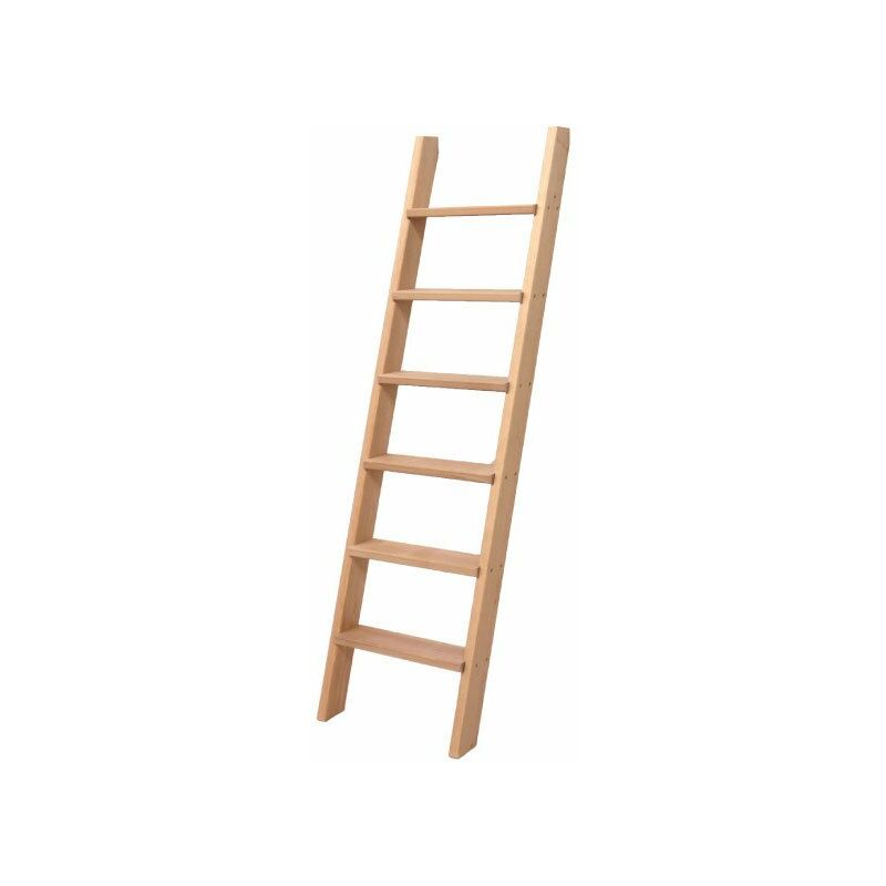 foto del prodotto scala in legno a gradini per accesso soppalco o libreria fino a 1.88m bsmeu 200