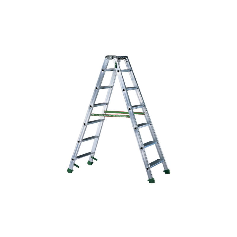 foto del prodotto scala industriale doppia salita in alluminio 150 kg facal