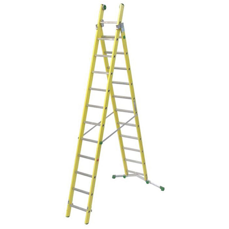 foto del prodotto scala isolante componibile 2 elementi alt. massima di lavoro in posizione scala semplice 6.60m posizione scala doppia 4.60m v350 2