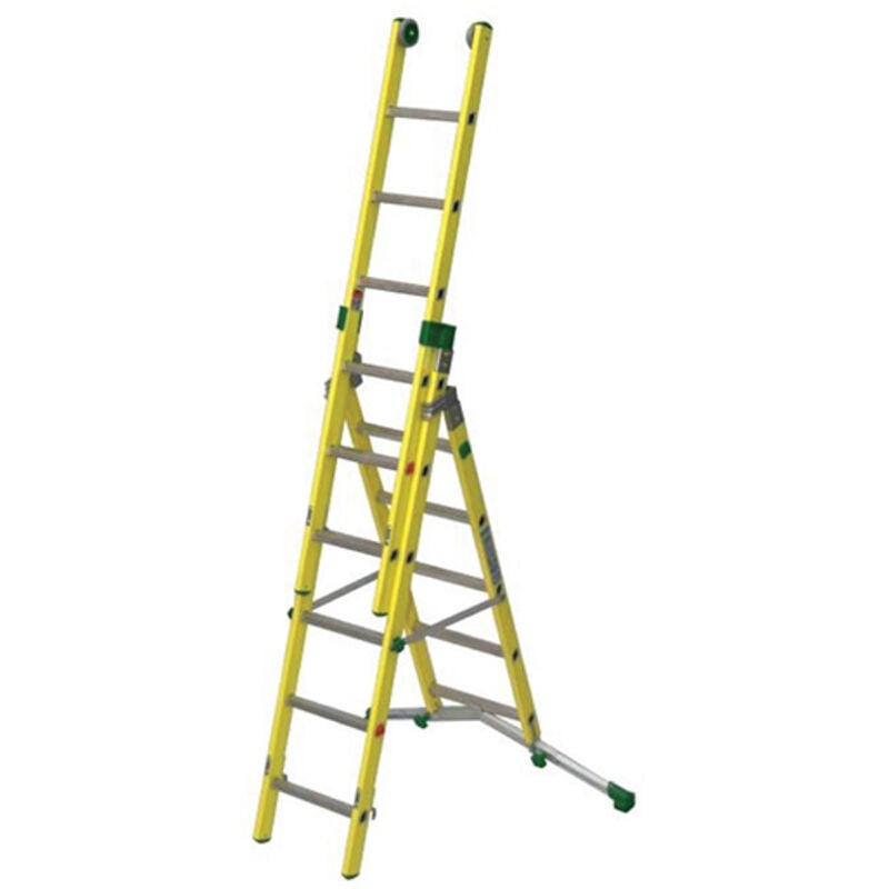 foto del prodotto scala isolante componibile 3 elementi alt. massima di lavoro in posizione scala semplice 5.10m posizione scala doppia 3.90m v210 3