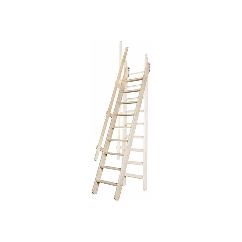 foto del prodotto scala per soppalco colore legno naturale due corrimani msp bn 2r