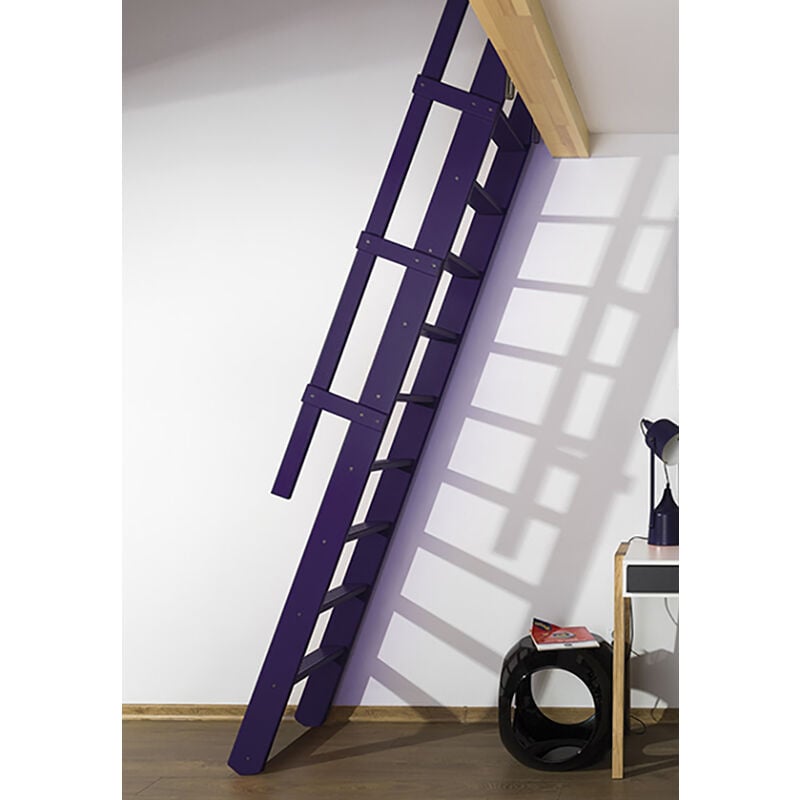 foto del prodotto scala per soppalco msp 59cm colore blu notte ral 5022 msp r5022