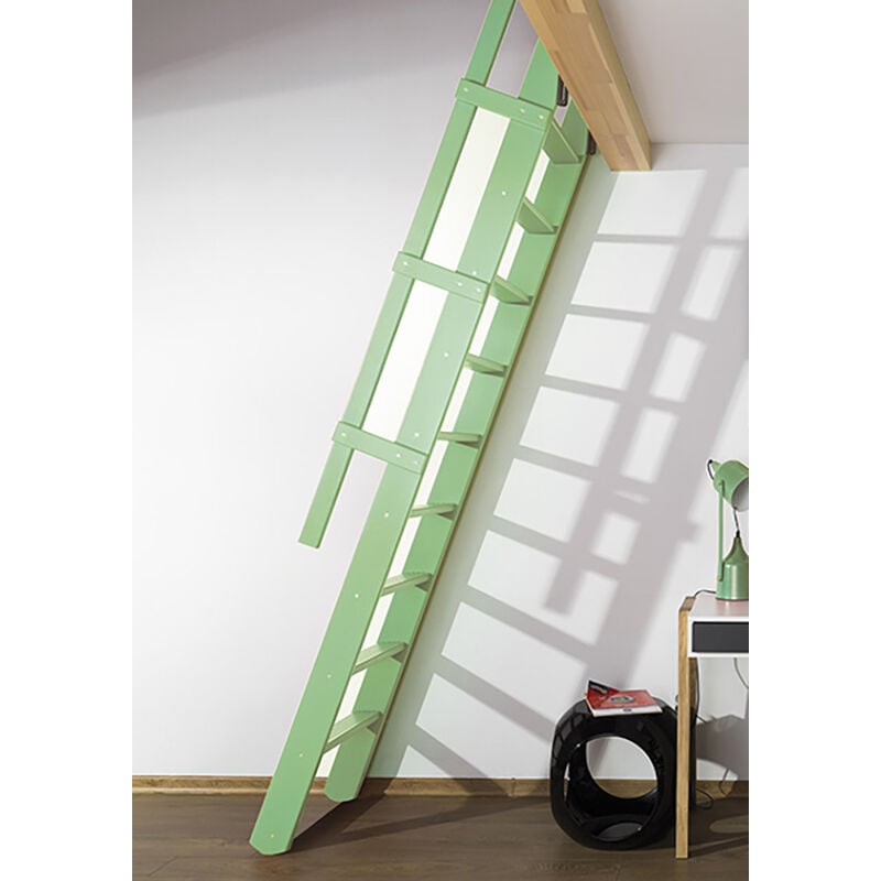 foto del prodotto scala per soppalco msp 59cm colore verde pastello ral 6019 msp r6019