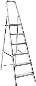 foto del prodotto scala piuma 6 gradini in alluminio con portata 100kg