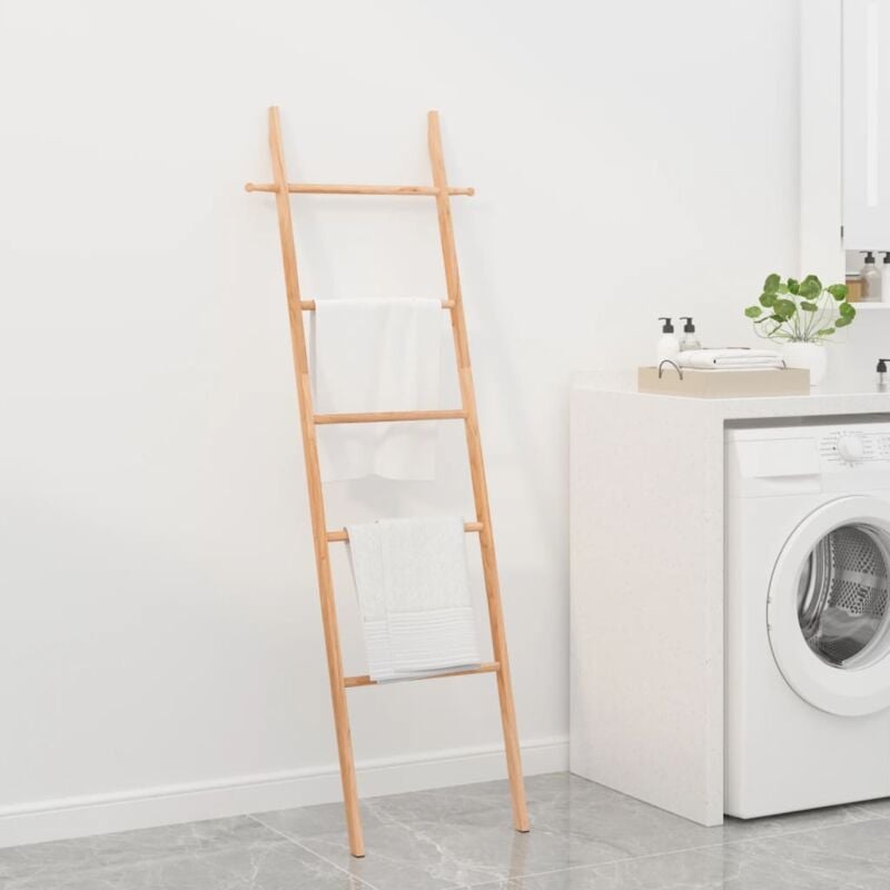 foto del prodotto scala porta asciugamani 170 cm in legno massello di noce vidaxl
