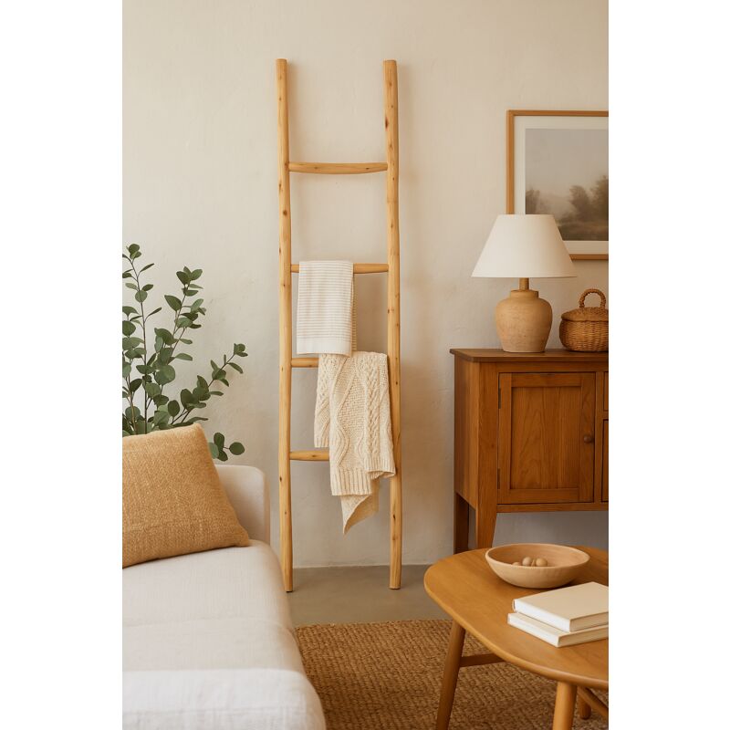 foto del prodotto scala porta asciugamani legno bagno moderno da terra scaletta portasciugamani da parete a muro decorativa appendi asciugamani