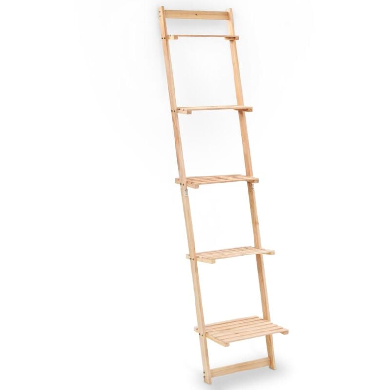 foto del prodotto scala portaoggetti a parete in legno di cedro 41,5x30x176 cm vidaxl