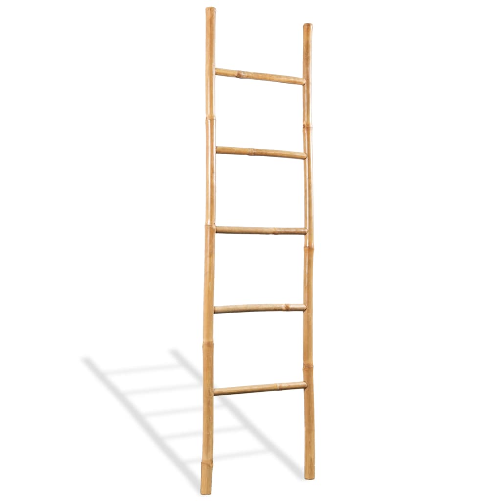foto del prodotto scala portasciugamani con 5 pioli in bamb 150 cm cod mxl 50053