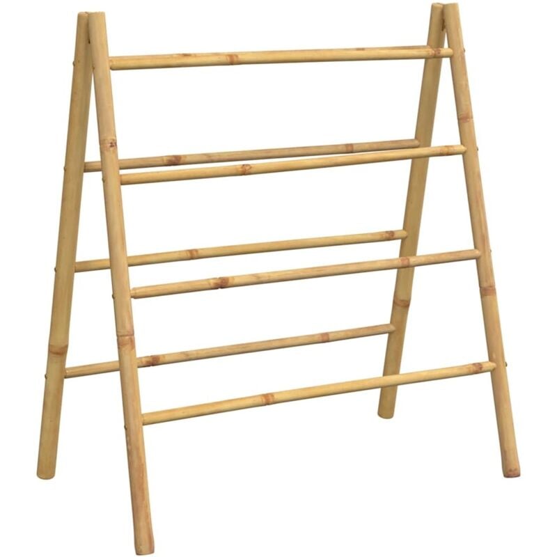 foto del prodotto scala portasciugamani doppia con 4 pioli 90x50x100 cm in bamb vidaxl