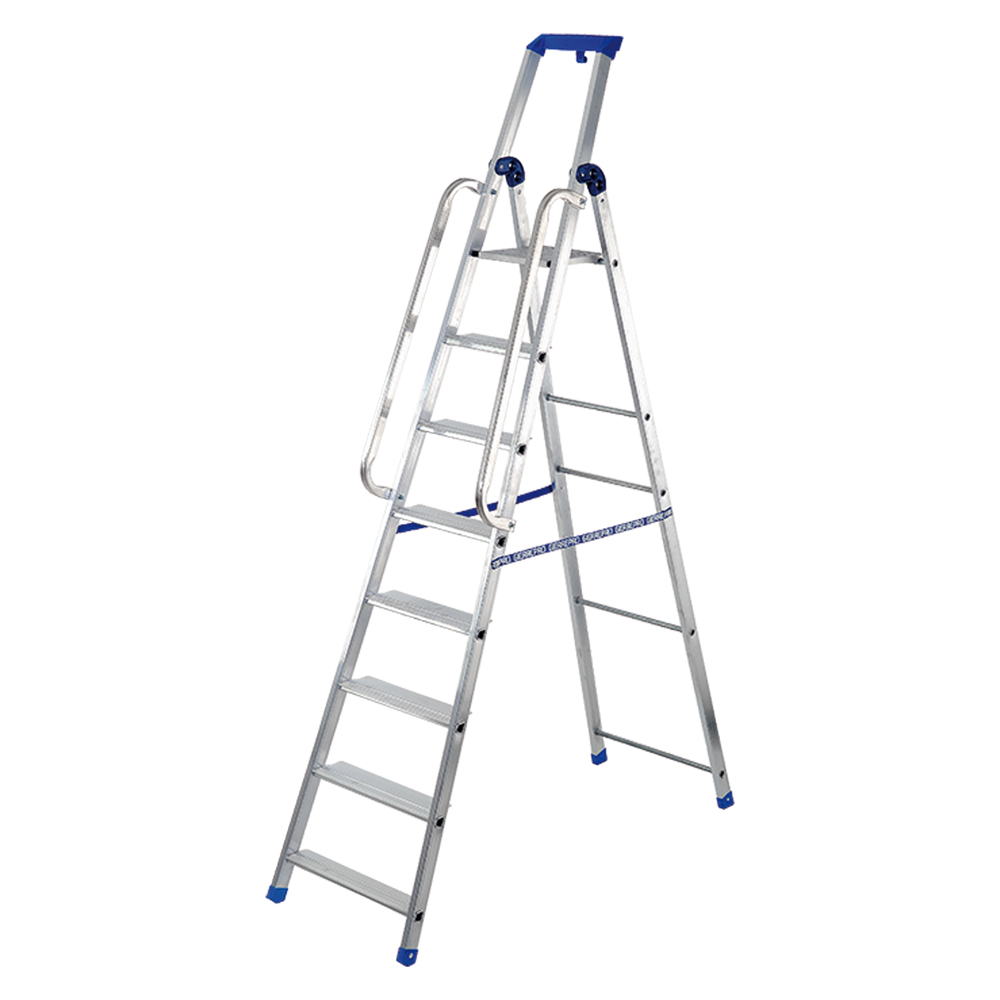 foto del prodotto scala professionale doppia con maniglioni 10 gr.- aperta cm 293 chiusa cm 317