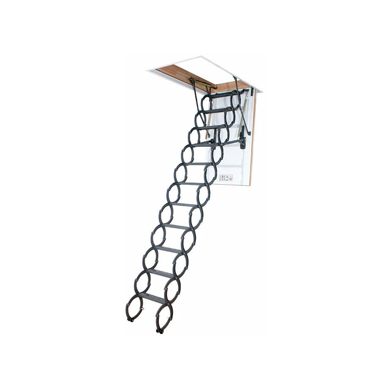 foto del prodotto scala retrattile in metallo a soffitto dimensioni foro 51x80cm lst5180 250