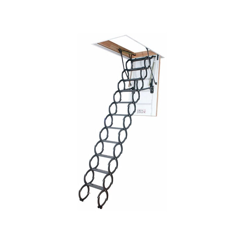 foto del prodotto scala retrattile in metallo a soffitto dimensioni foro 70x120cm lst70120 250