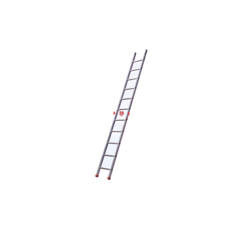 foto del prodotto scala semplice in alluminio 8 pioli altezza 2m50 alt. lavoro 3,55 mt genia gs250 facal