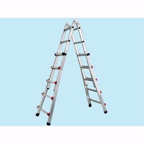 foto del prodotto scala step up telescopica piuma in alluminio gradini 6 6 h. max 6,12 mt