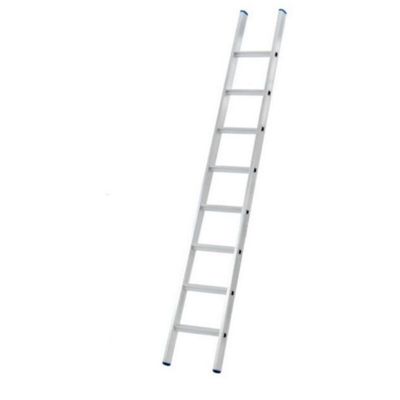 foto del prodotto scala svasata ad un elemento realizzata in alluminio leggero e resistente antiscivolo -8 gradini