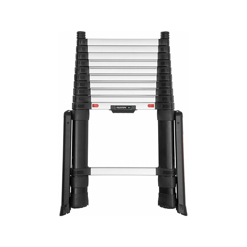 foto del prodotto scala telescopica telesteps de 3.50m con stabilizzatori et 2 piedini integrati - altezza mass. di lavoro 4.30m - tel-72235stab-pps
