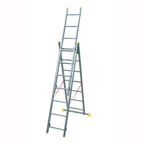 foto del prodotto scala trasformabile 3 elementi 3x10 gradini fino a 7,12 metri con stabilizzatore