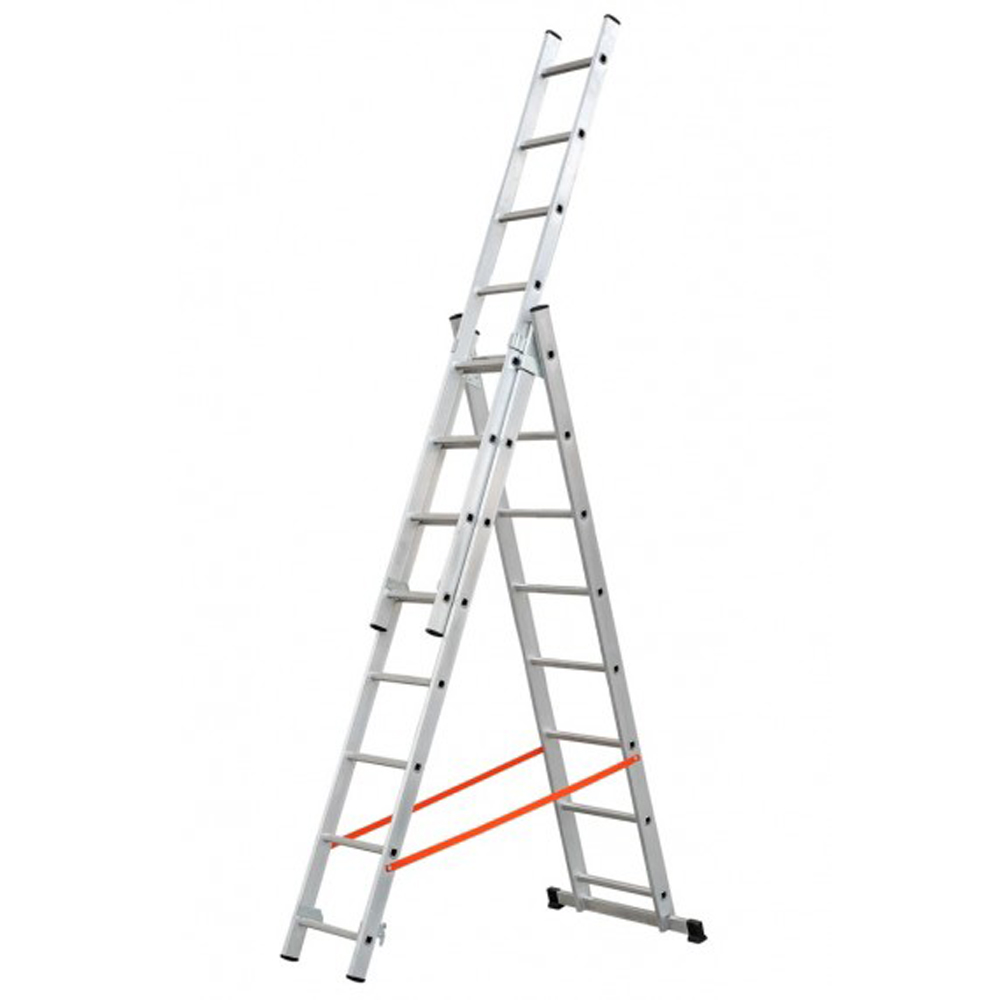 foto del prodotto scala trasformabile tripla 8 gradini 3 elementi allungabile acciaio modula gierre al410