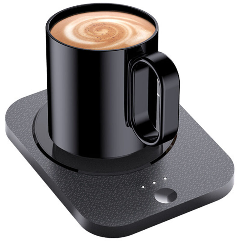 foto del prodotto scalda tazze lablanc tazza da caff elettrica riscaldata, temperatura costante 55 c, alimentazione usb, tazza in ceramica nera