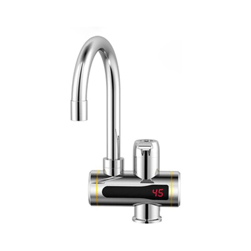 foto del prodotto scaldabagno elettrico istantaneo, scaldabagno da cucina 3000w 220v, rubinetto per acqua calda con scaldabagno integrato, con display della
