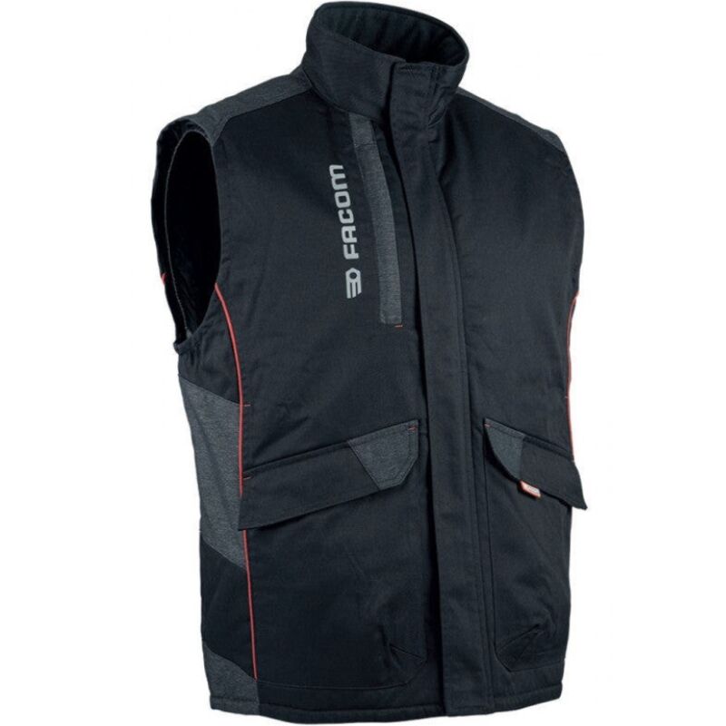 foto del prodotto scaldacorpo trapuntato facom track nero/rosso taglia l - fxww5000e-l