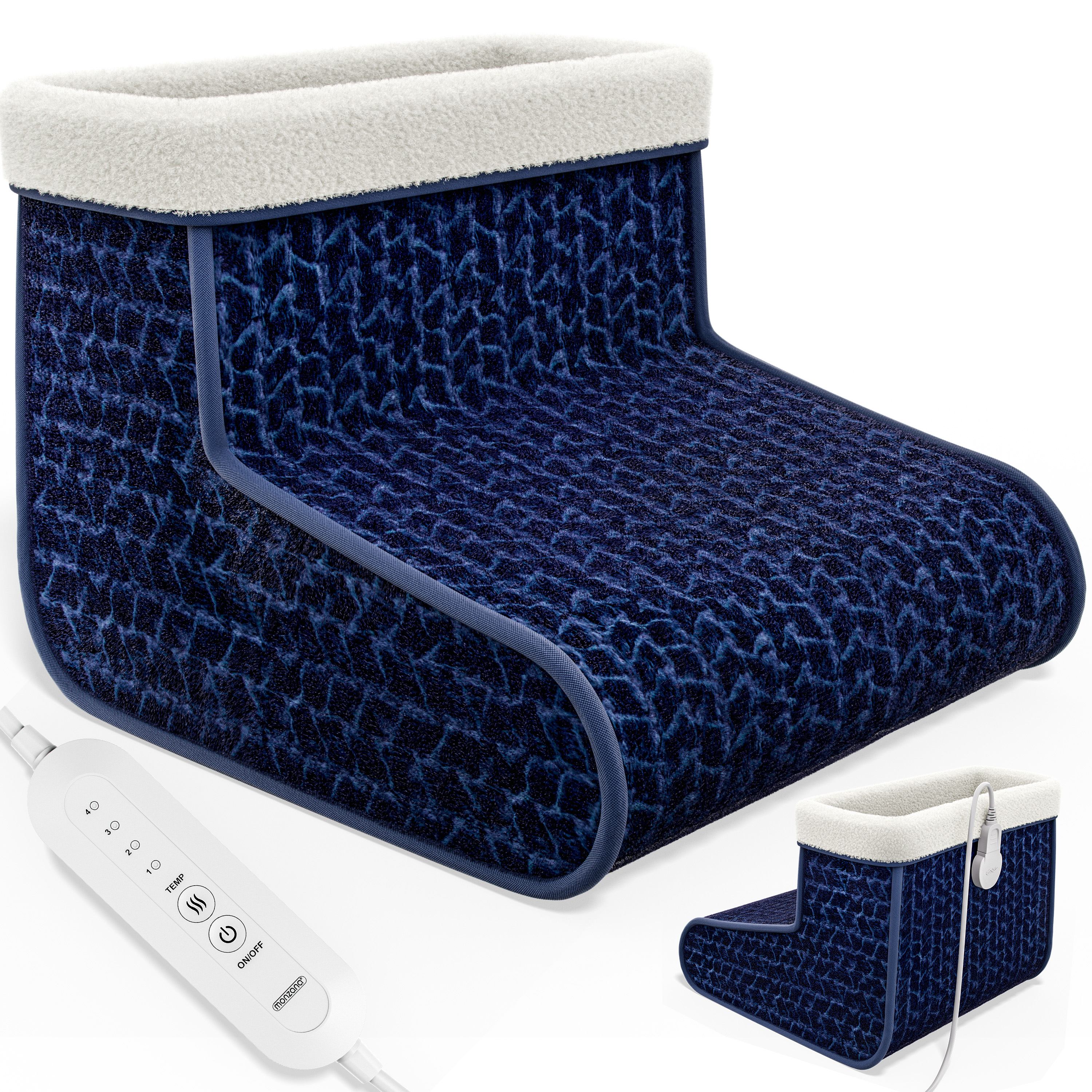 foto del prodotto scaldapiedi elettrico 100w blu