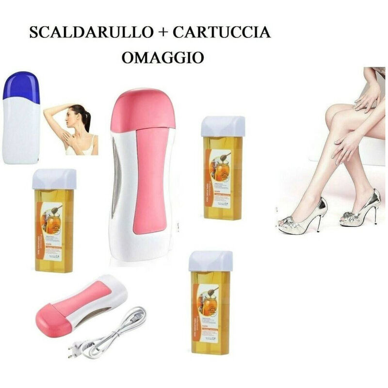 foto del prodotto scaldarullo scaldacera 40 watt manipolo per cera cartuccia in omaggio trade shop traesio
