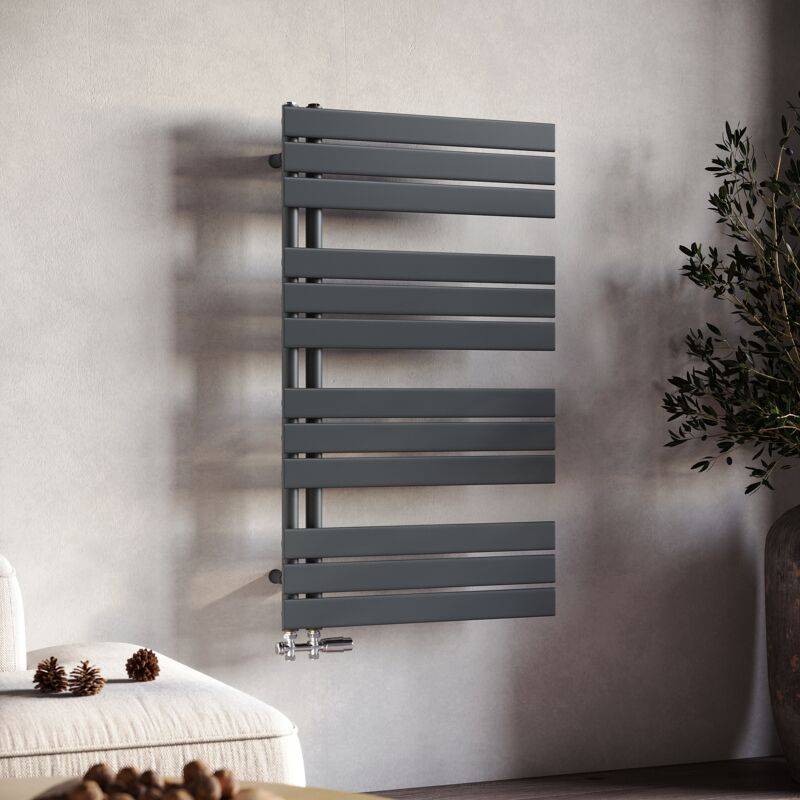 foto del prodotto scaldasalviette acqua calda termoarredo radiatore design laterale verticale scaldasalviette connessione laterale antracite 1038x600mm 1044 w sonni
