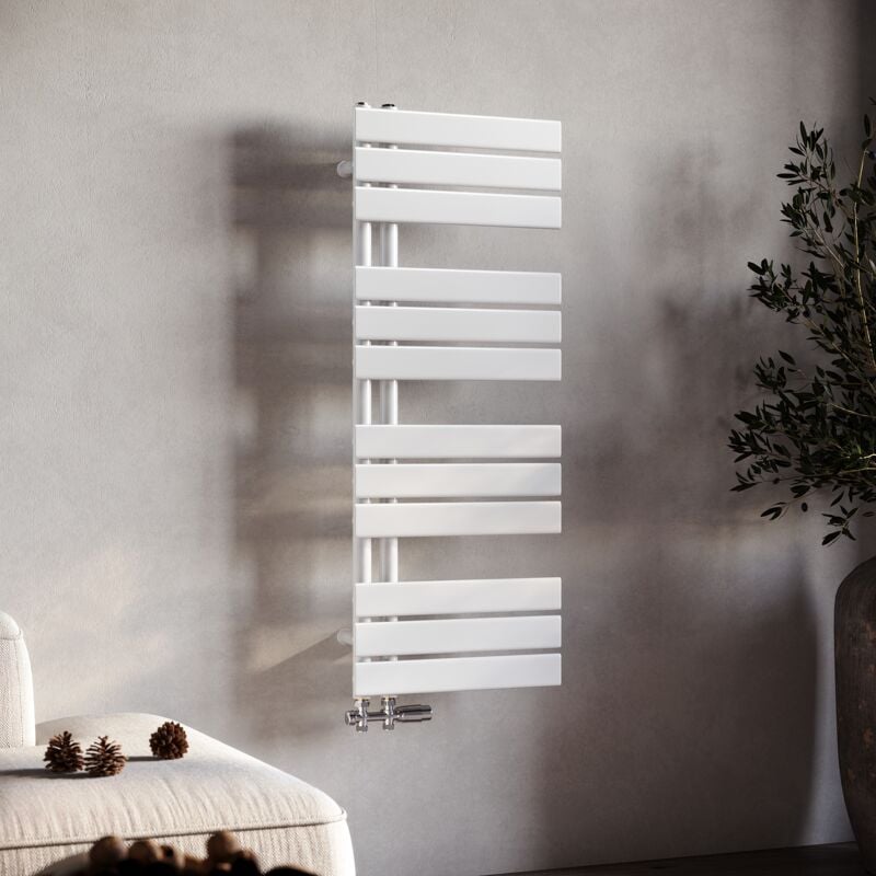 foto del prodotto scaldasalviette acqua calda termoarredo radiatore design laterale verticale scaldasalviette connessione laterale bianca 1038x400mm 767 w sonni