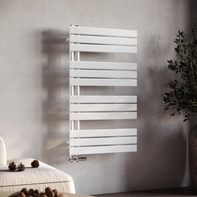 foto del prodotto scaldasalviette acqua calda termoarredo radiatore design laterale verticale scaldasalviette connessione laterale bianca 1038x600mm 1044 w sonni